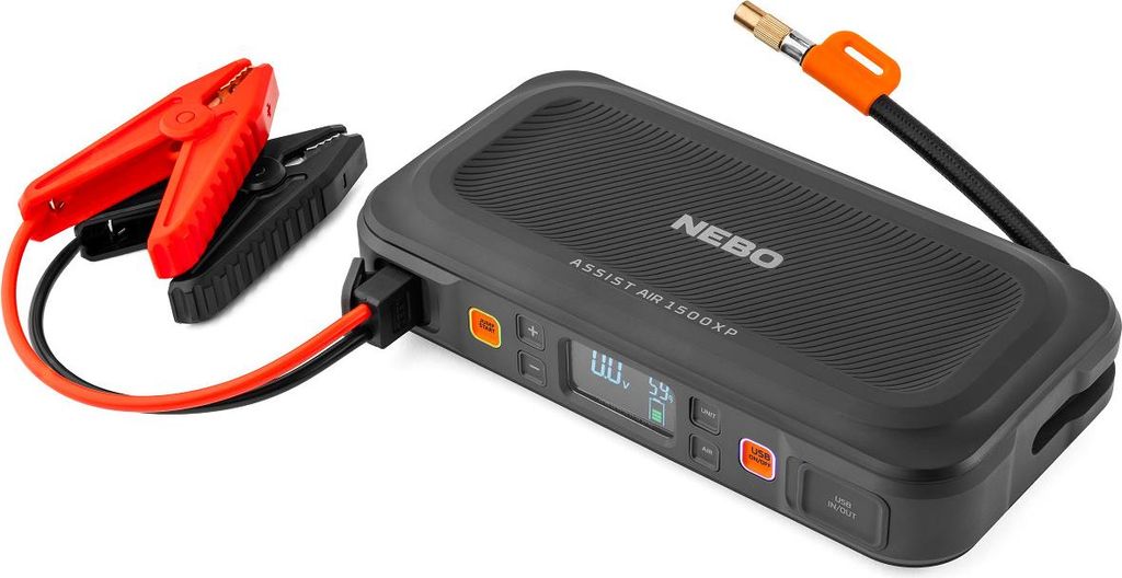 NEBO JUMPSTARTER Assist Air 1500XP 12V 1500A Kompressor Powerbank Leuchte