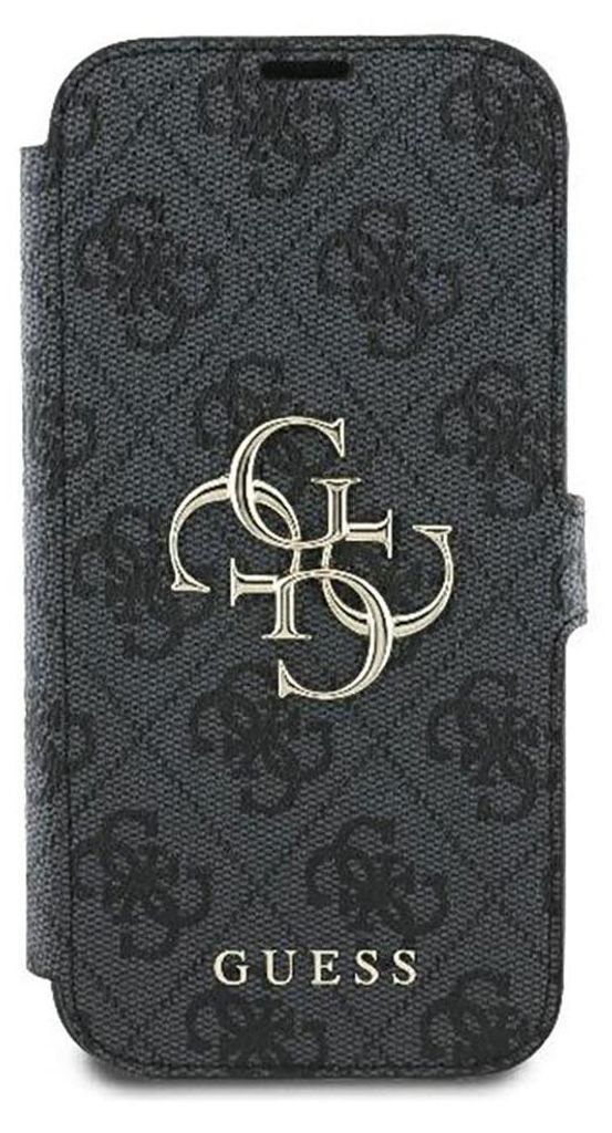 Handyhülle Bookcase iPhone 16 Pro Max Guess grau Logo Produktbild 