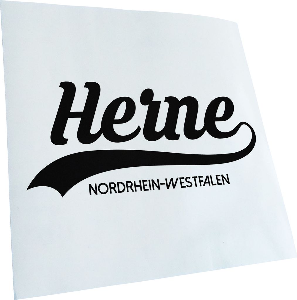 Kiwistar - Autoaufkleber - Herne Nordrhein-Westfalen - Schwarz - 50x23cm - Aufkleber für Auto, Laptop, Fahrrad, LKW, Motorrad mehrfarbig JDM Decal...