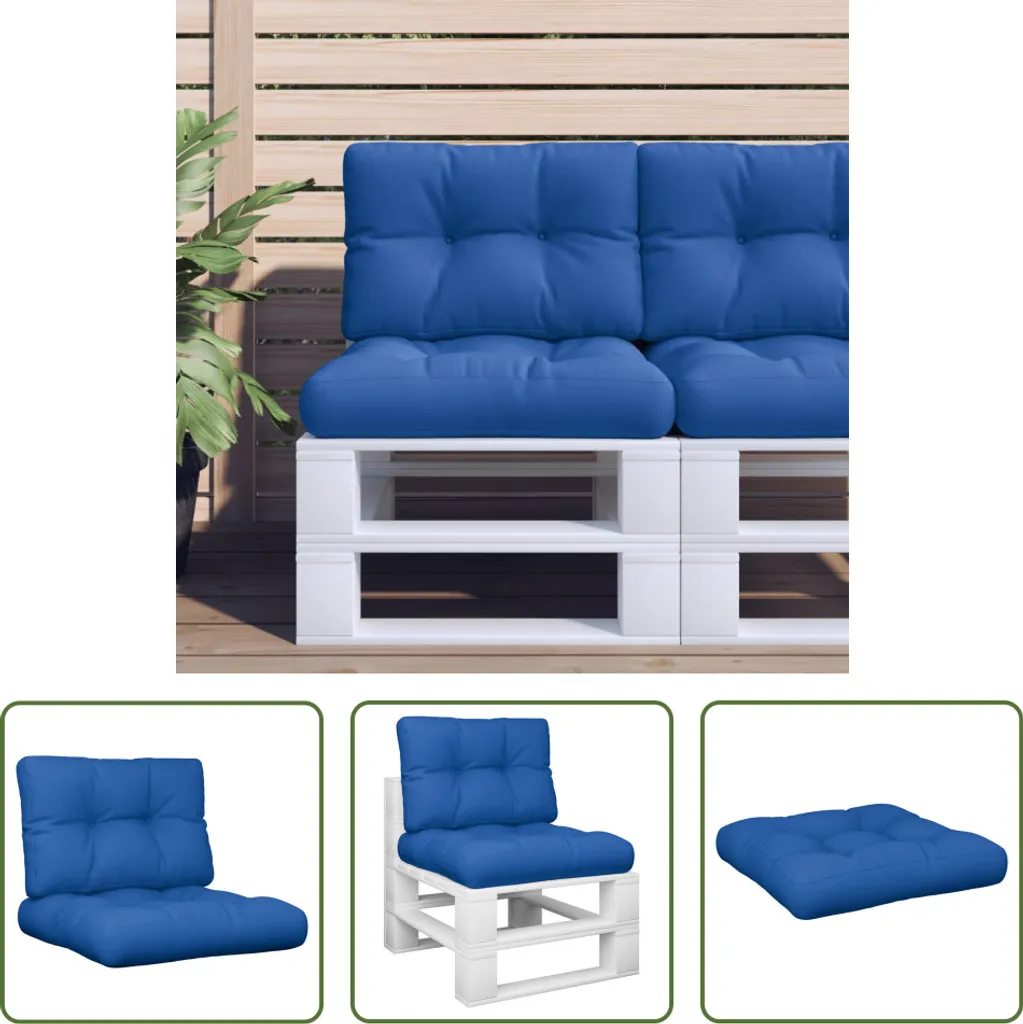 Set 2 Cuscini per Divano Pallet Blu | Arredo Giardino di Design