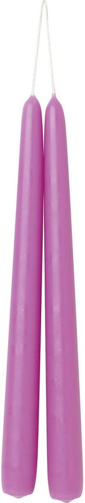 2er SPITZKERZE Pink 24 Cm Lang 1 Paar Spitzkerze