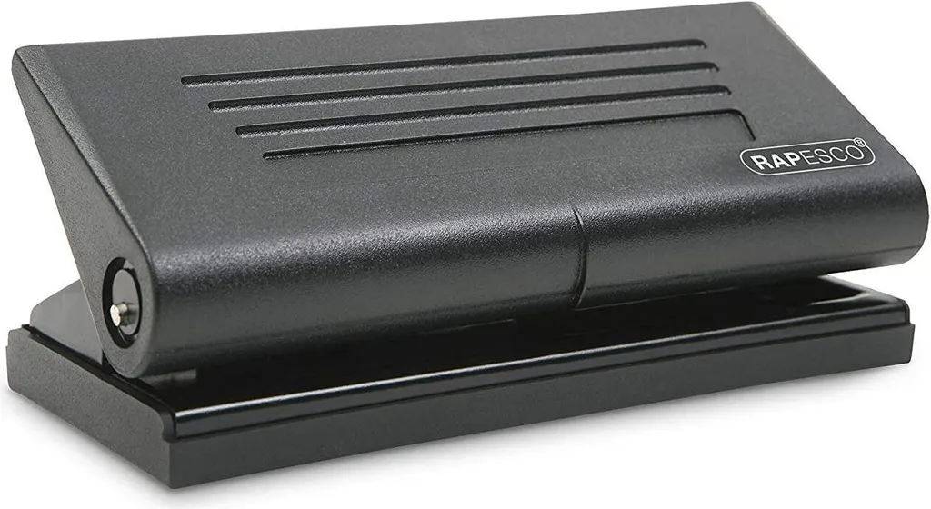 Perforatrice 6 Trous Rapesco Diary 66 en Métal Noir pour Agendas et Carnets
