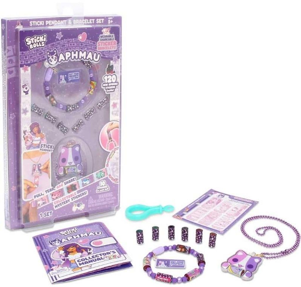 Sticki Rolls x Aphmau Set de pendentifs et de bracelets Image du produit 