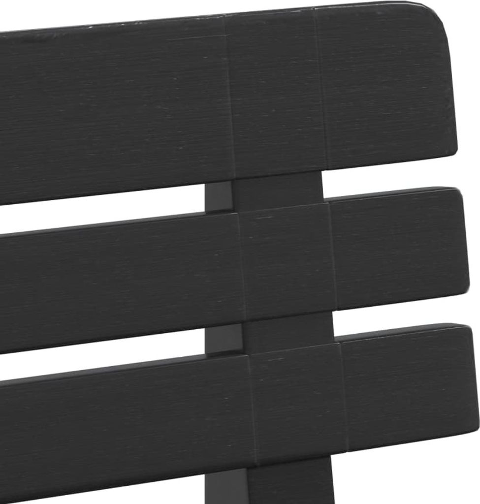 Design Gartenbank Anthrazit 110x52x71 cm Polypropylen, Produktbild 7