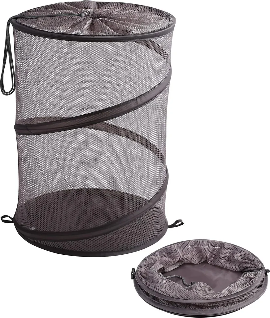 Panier à linge pliable en silicone robuste stockage vêtements amovible