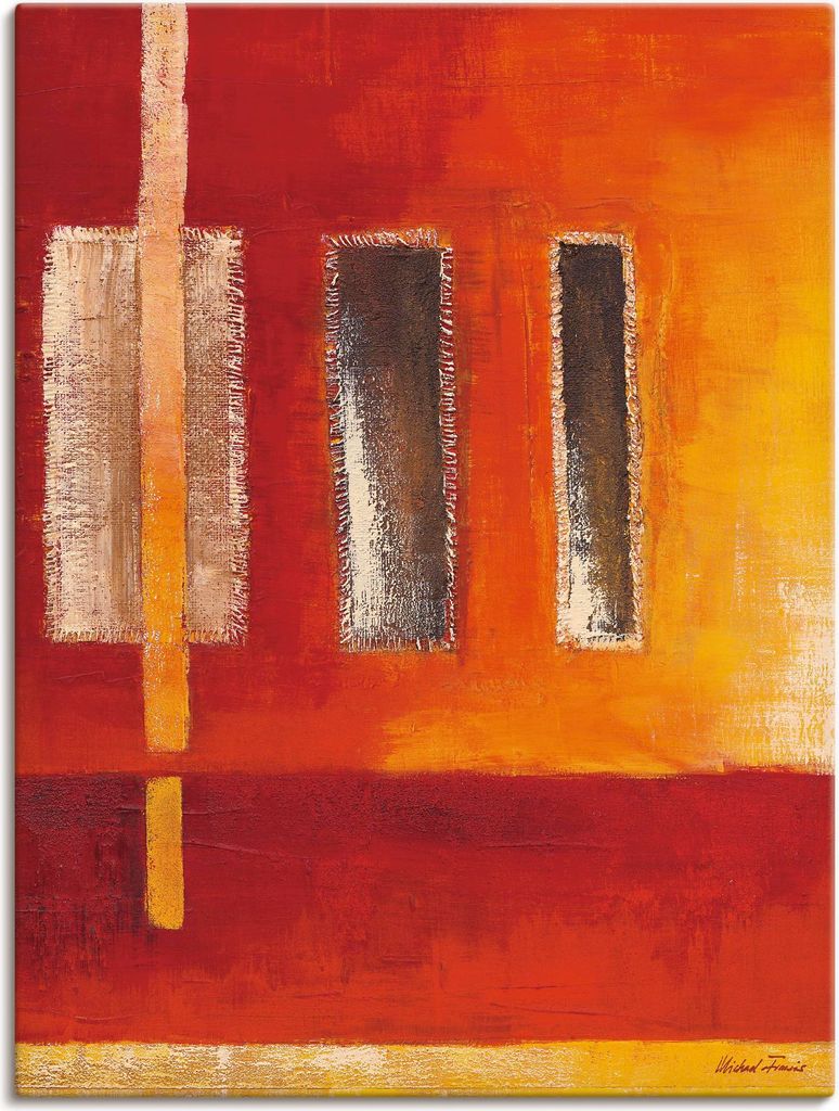 ARTland Leinwandbild Felder I - Abstrakt Größe: 90x120 cm