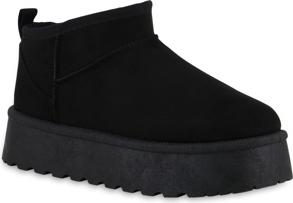 VAN HILL Damen Warm Gefütterte Plateau Boots Profil-Sohle Produktbild 