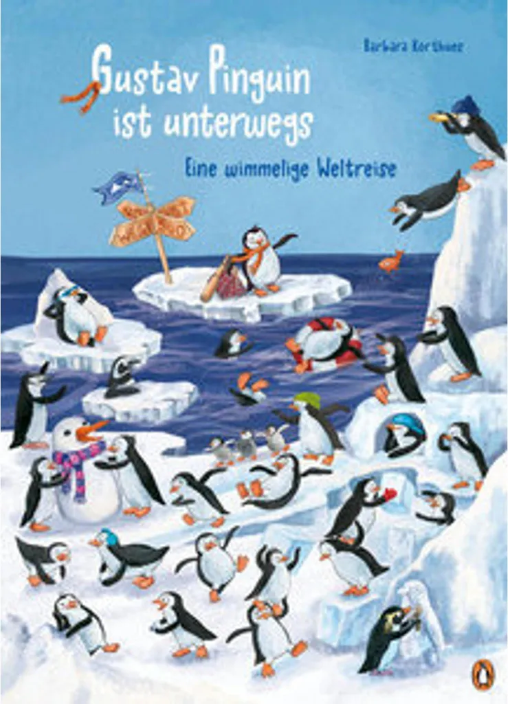Gustav Pinguin ist unterwegs : Livre Wimmelbuch Voyage autour du Monde