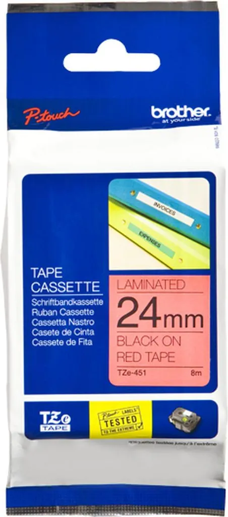 Fini les étiquettes illisibles avec le ruban Brother TZE451 laminé 24mm