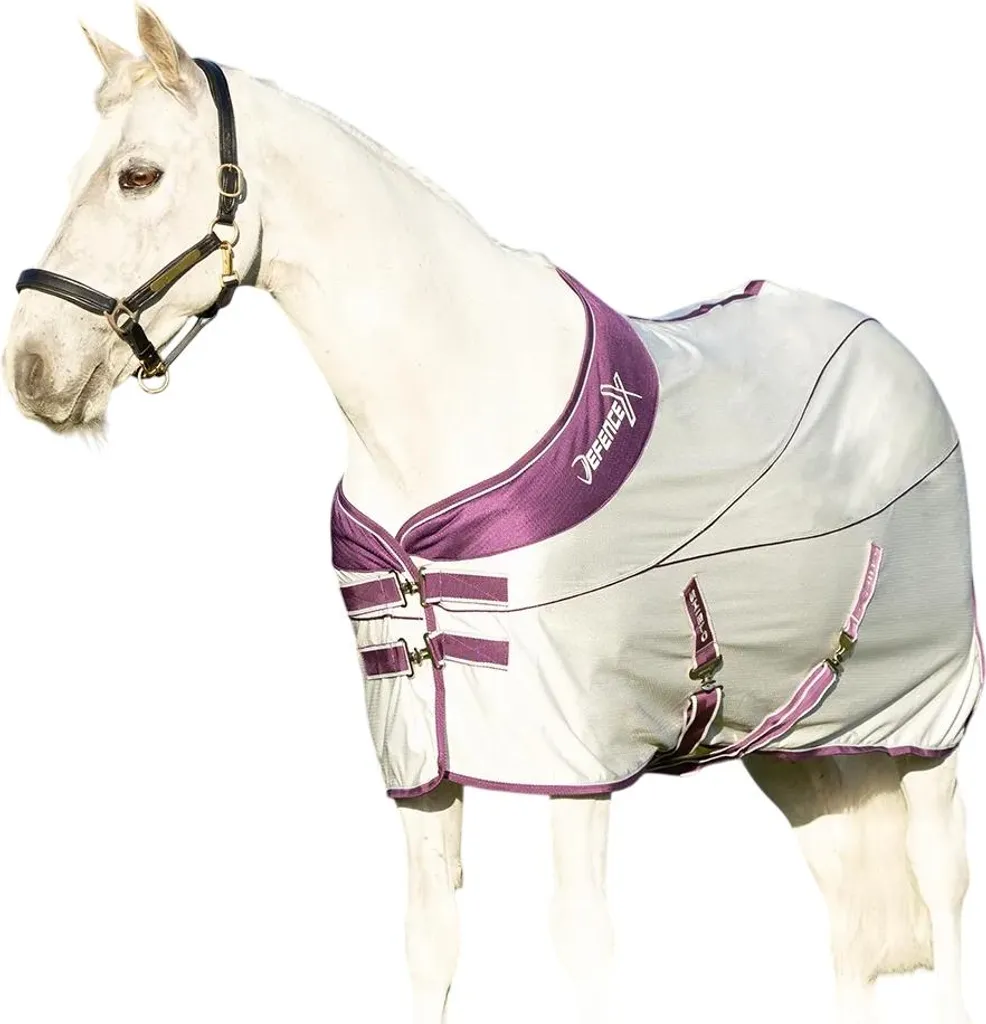 Couverture de pré pour chevaux Hy DefenceX chemise séchante 168cm violet