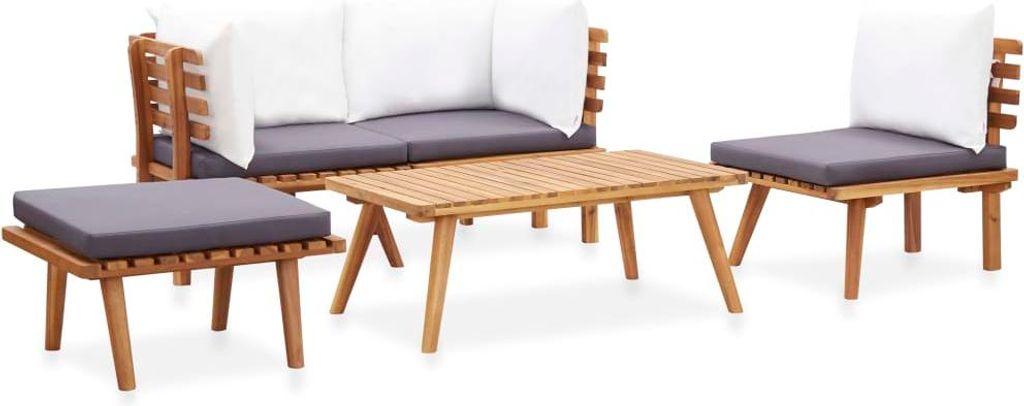 vidaXL 5-tlg. Garten-Lounge-Set Massivholz Akazie