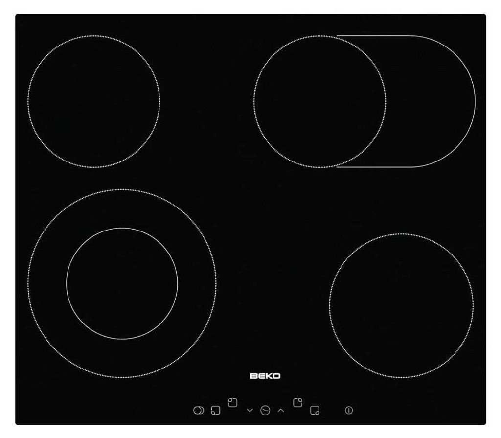 Beko HIC64403T, Czarny, Wbudowany, Ceramiczna, Szkło Zdjęcie produktu 