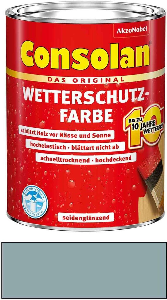 Consolan Wetterschutz-Farbe 2,5 L silbergrau Produktbild
