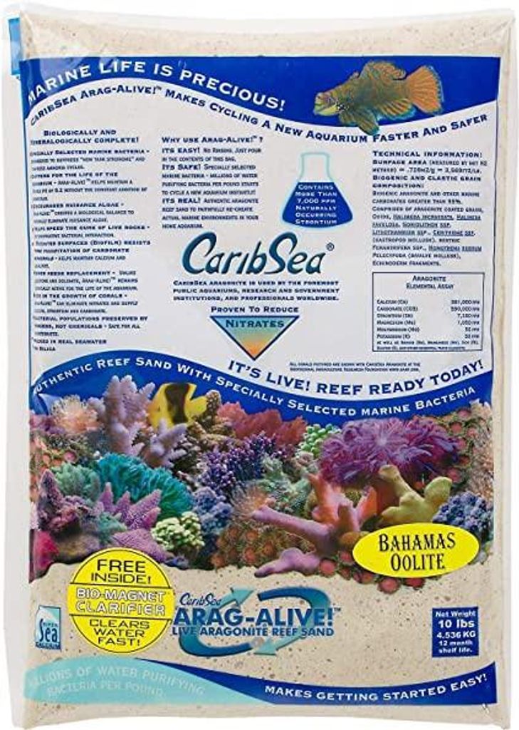 Bahamas Oolith 9,07 kg - Sable de récif exotique Premium Image du produit 