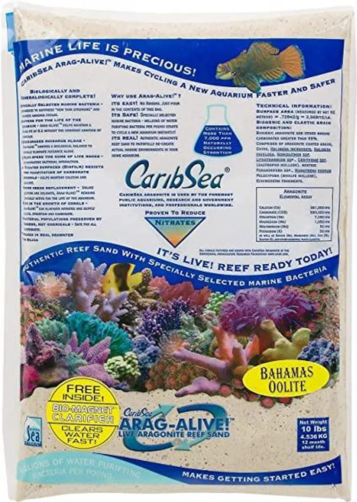 Sable pour aquarium récifal Bahamas Oolith - Substrat naturel 9kg