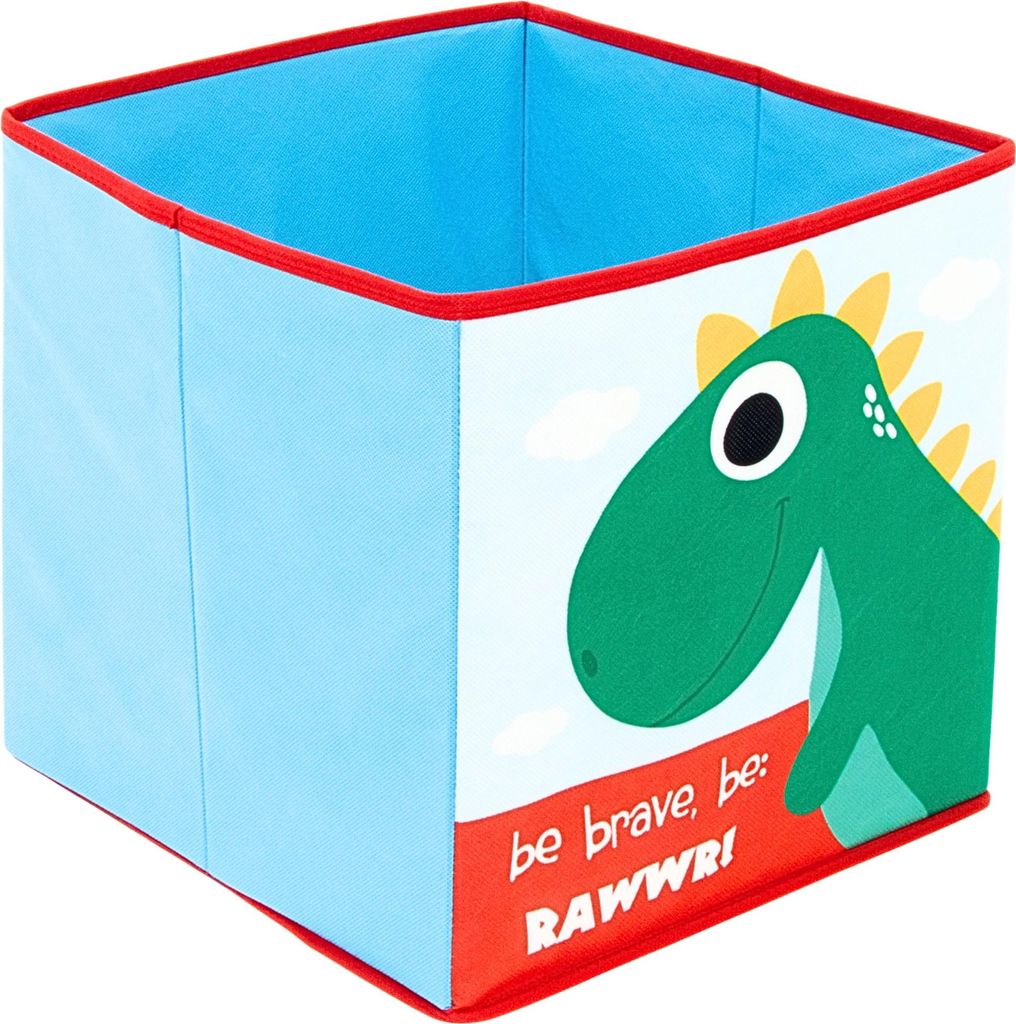 Aufbewahrungsbox Dino - Faltbare Spielzeugbox für Würfelregale 31x31x31 cm
