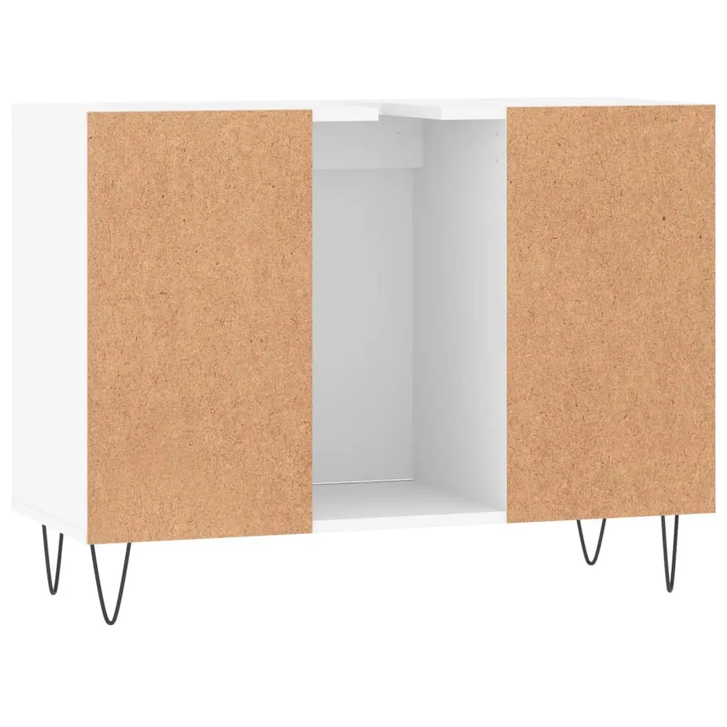 Mobiletto da Bagno vidaXL 80cm Bianco - Alta Resistenza e Stabilità - 8