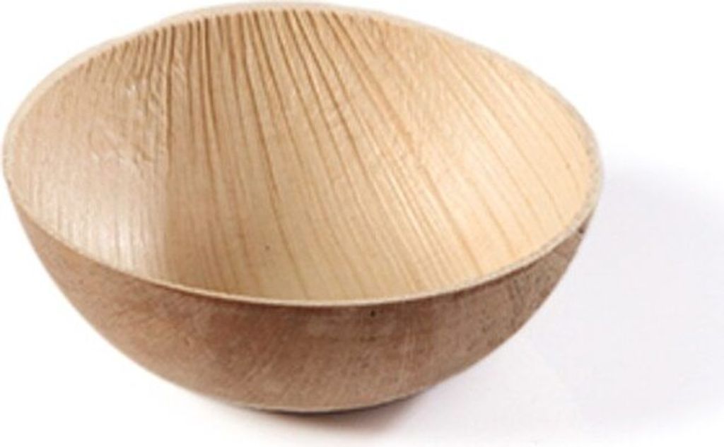 Schälchen aus Palmblatt, rund, Ø 70 mm, 40 Stück