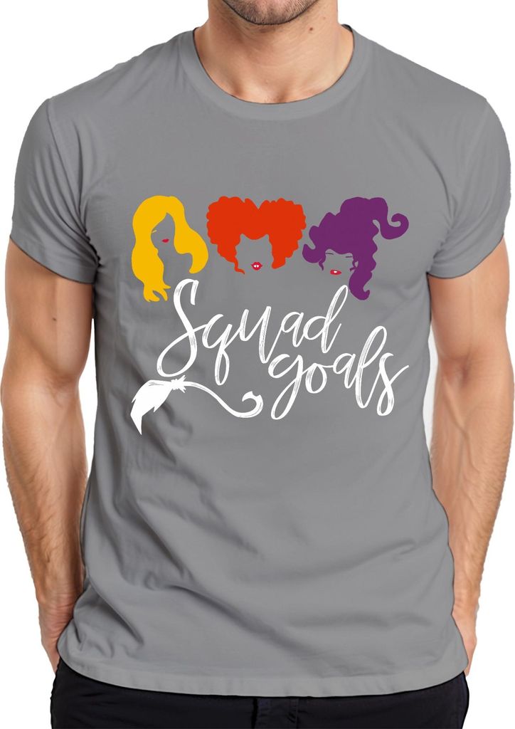 Squad goals Hexen Halloween Geschenk Freundinnen Motto Party Herren T-Shirt, Grau, 3XL