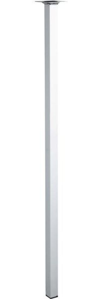 Pied table carré fixe, H.80 cm acier chromé gris Image du produit 