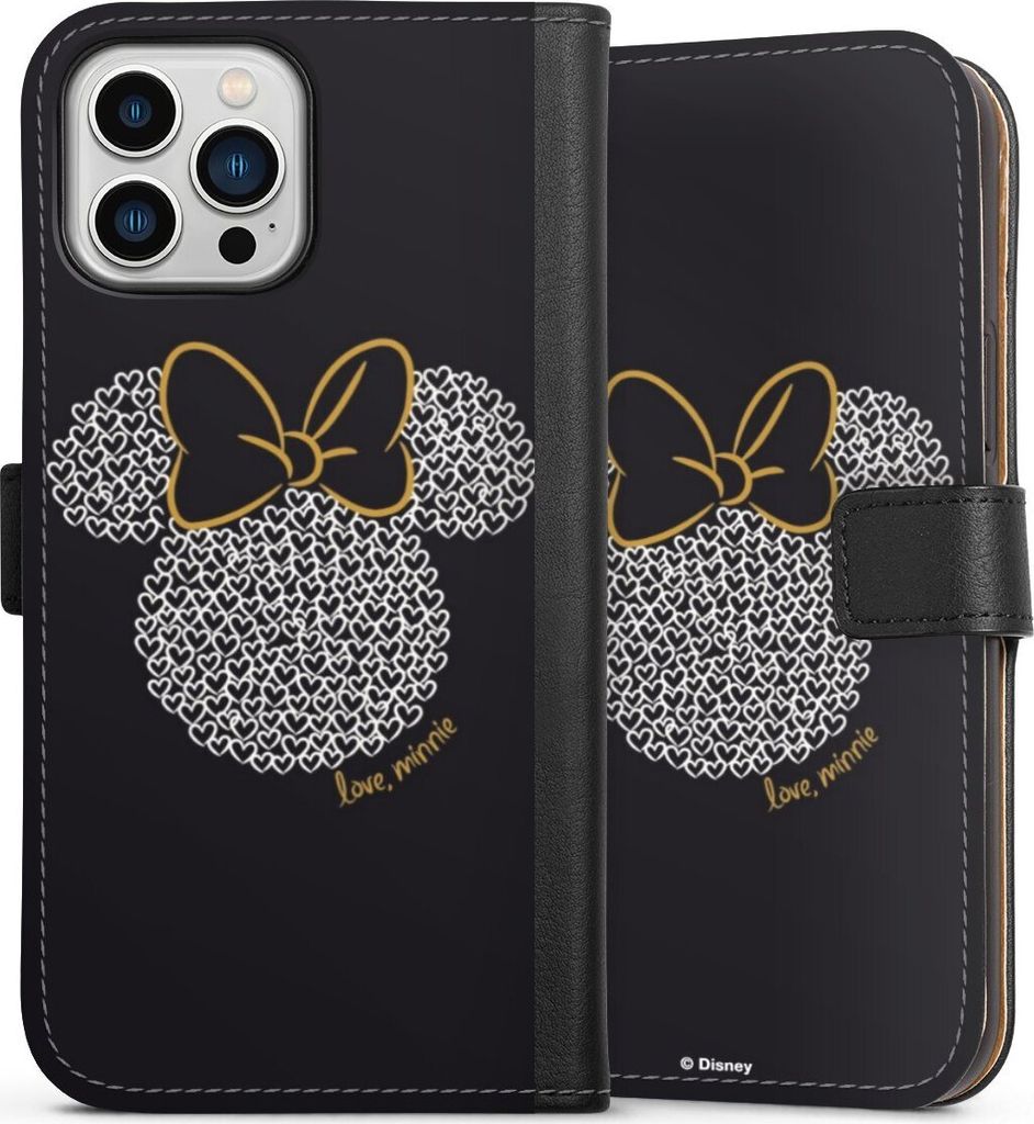 DeinDesign Klapphülle für Apple iPhone 13 Pro Max Handytasche Lederhülle Tasche Disney Minnie Mouse Muster
