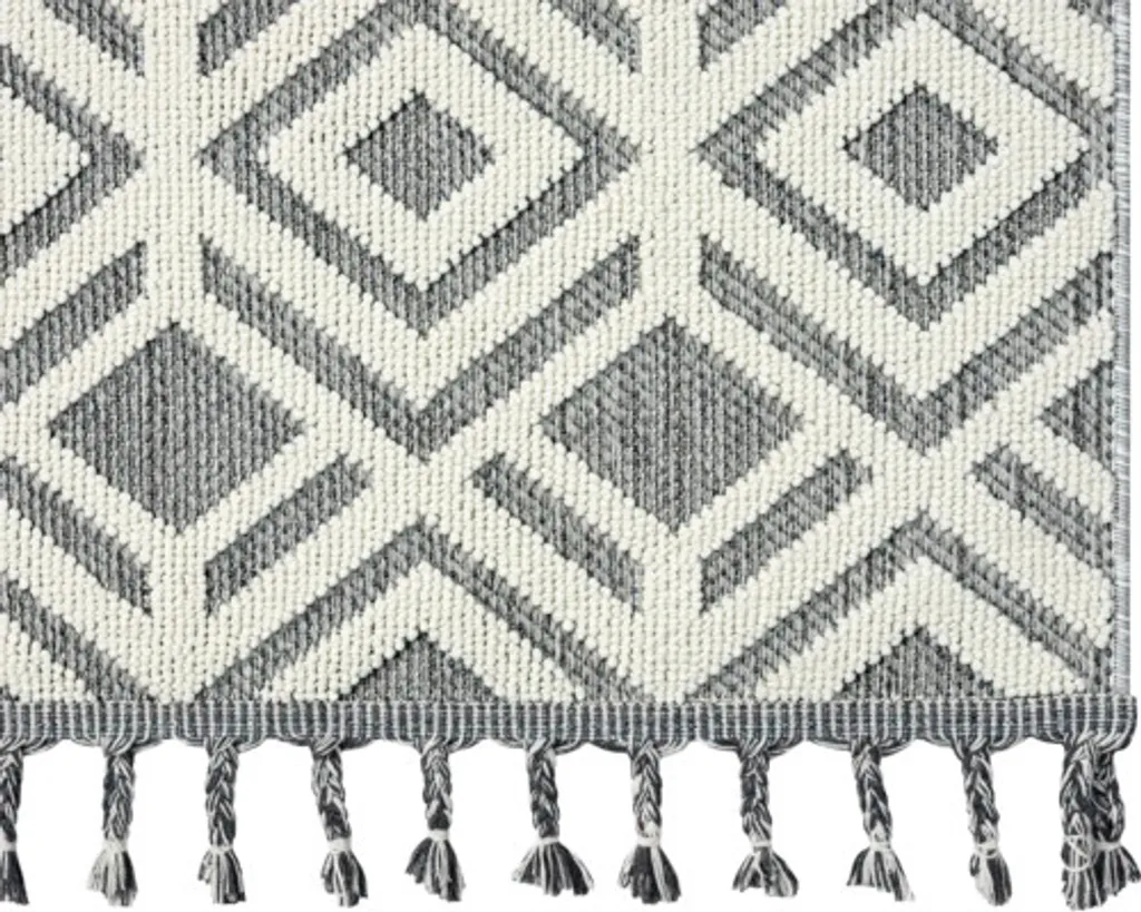 Tapis outdoor crème TREVI Astra 133x190 cm - Résistant UV et humidité - 8