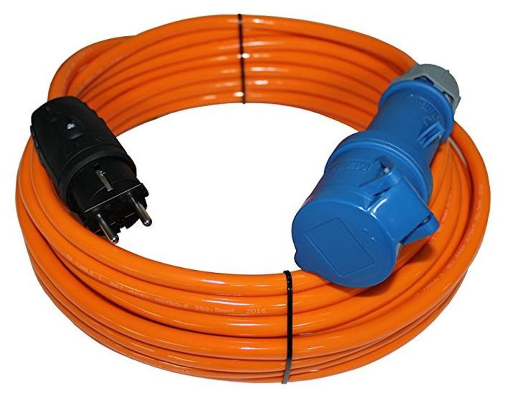 Adapterkabel Schuko Stecker auf CEE MENNEKS H07BQ-F Camping Produktbild 
