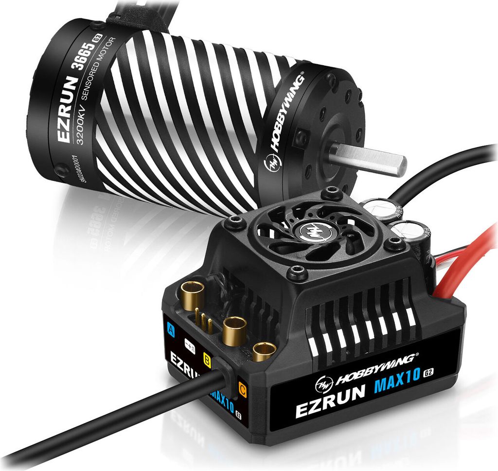 Hobbywing Ezrun MAX10 G2 140A Combo mit 3665SD-3200kV 5mm Welle