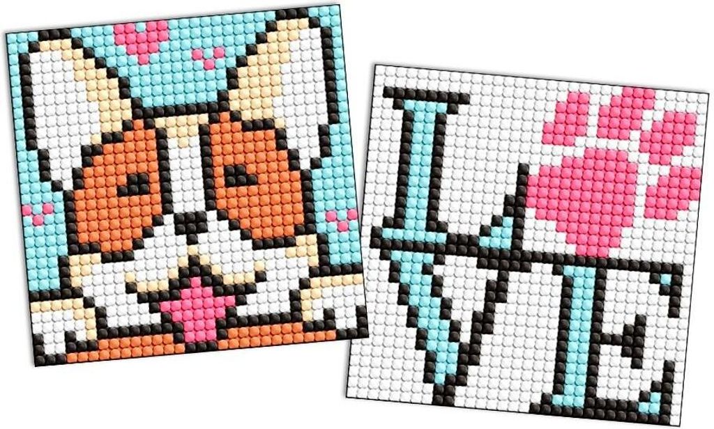 Diamant-Mosaik-Aufkleber für Kinder – Niedlich... 9 x 9 cm – Ideyka