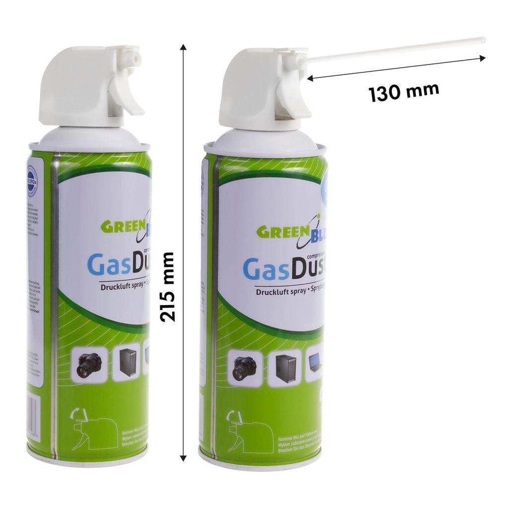 GreenBlue Air Duster Reinigung Druckluft Spray 400ml GB400