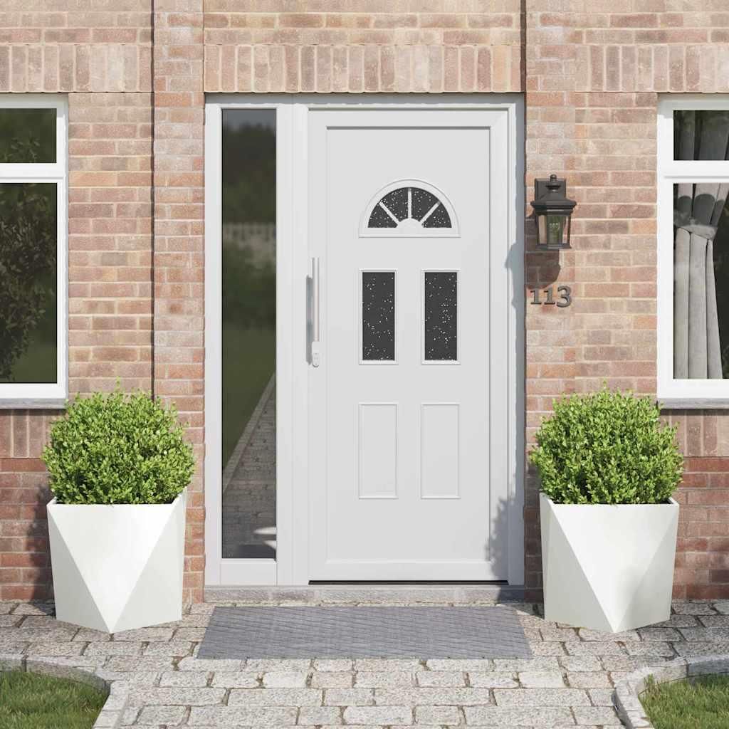 Maison Exclusive - Pflanzkübel 2 pcs Weiß 50 x 50 x 50 cm Stahl
