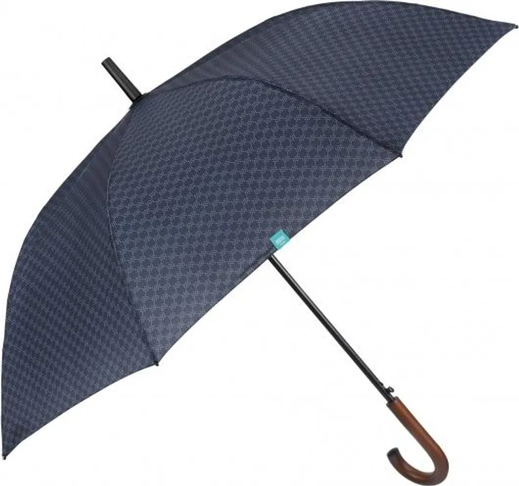 Perletti Time 26348 Ombrello Golf Automatico Blu Dama Legno