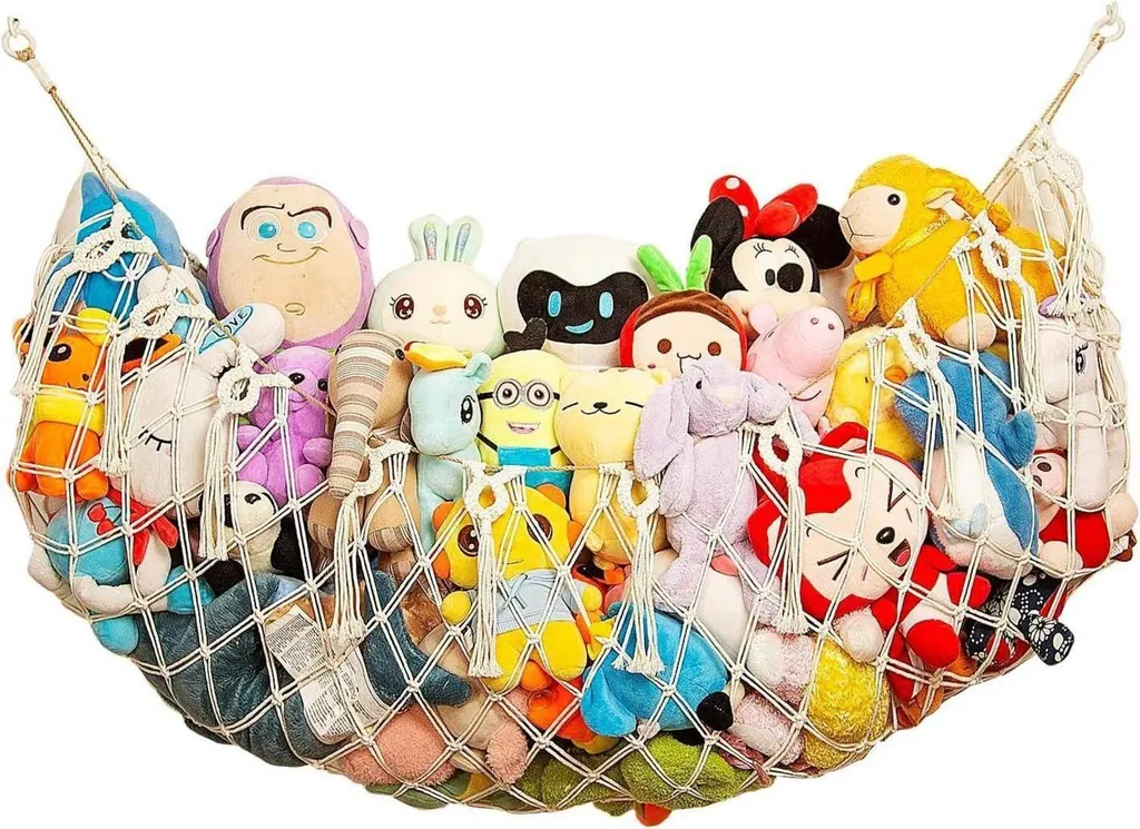Hamac peluche macramé pour mur plat modèle boho blanc 45cm