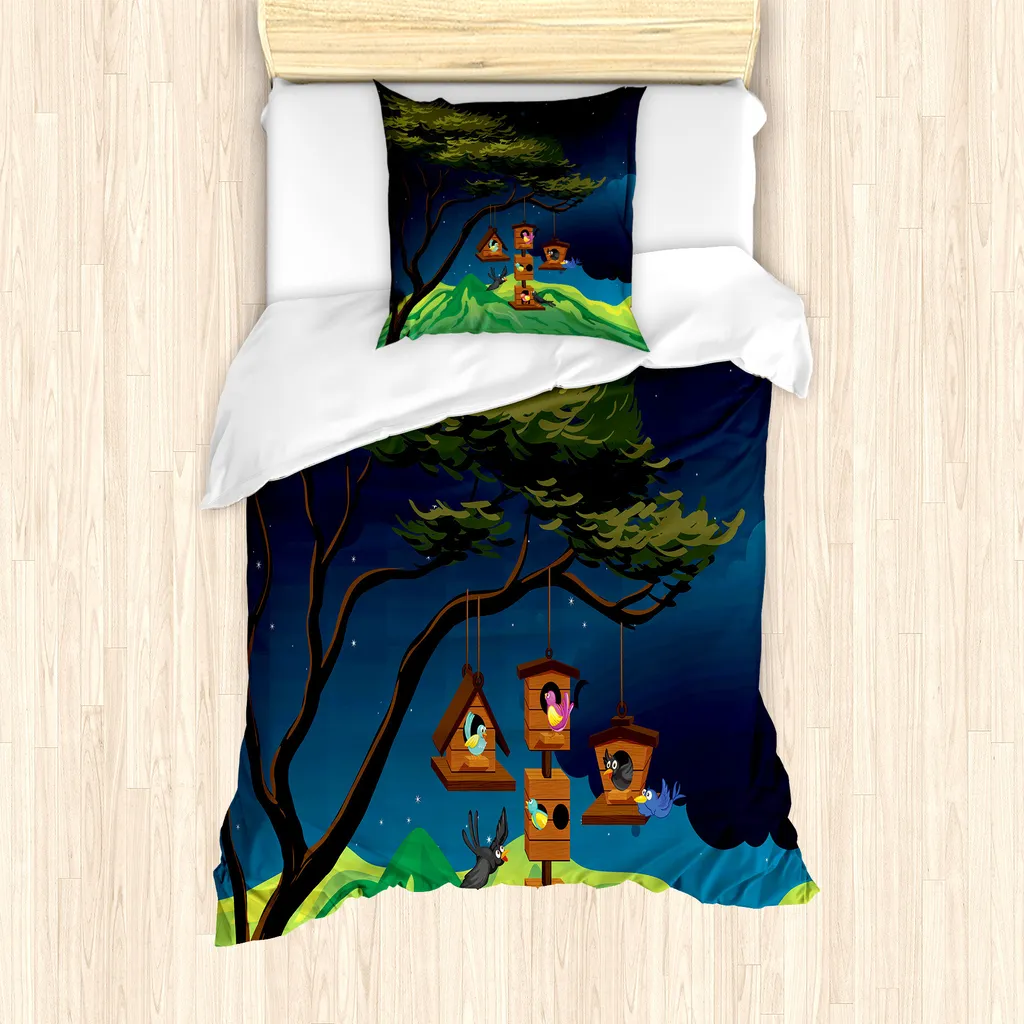 Copripiumino Bambini ABAKUHAUS 135x200 Fly Animals Anallergico