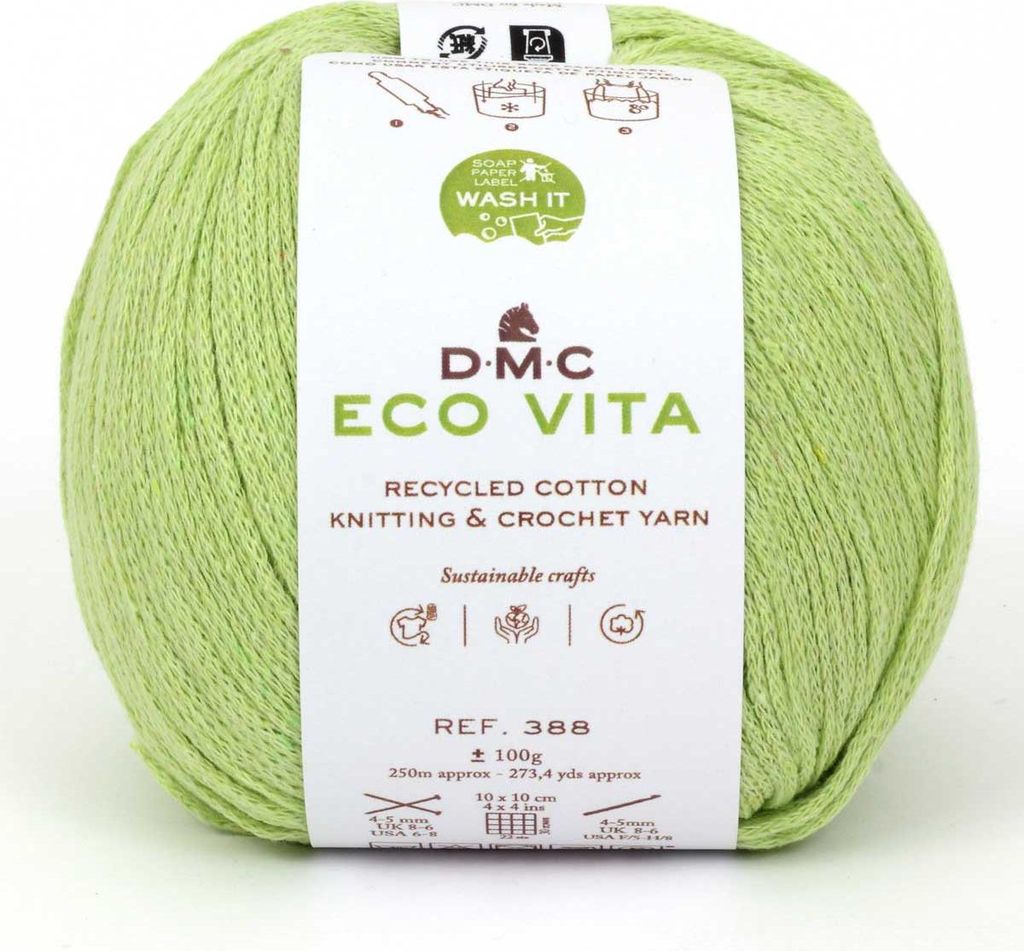 DMC Eco Vita – Garn aus 80 % recycelter Baumwolle & 20 % recycelten Fasern, 388, (Farbe 138)