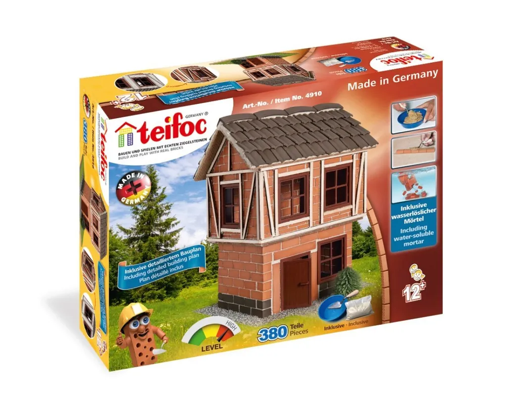 Teifoc Kit de construction grande maison historique en briques réelles