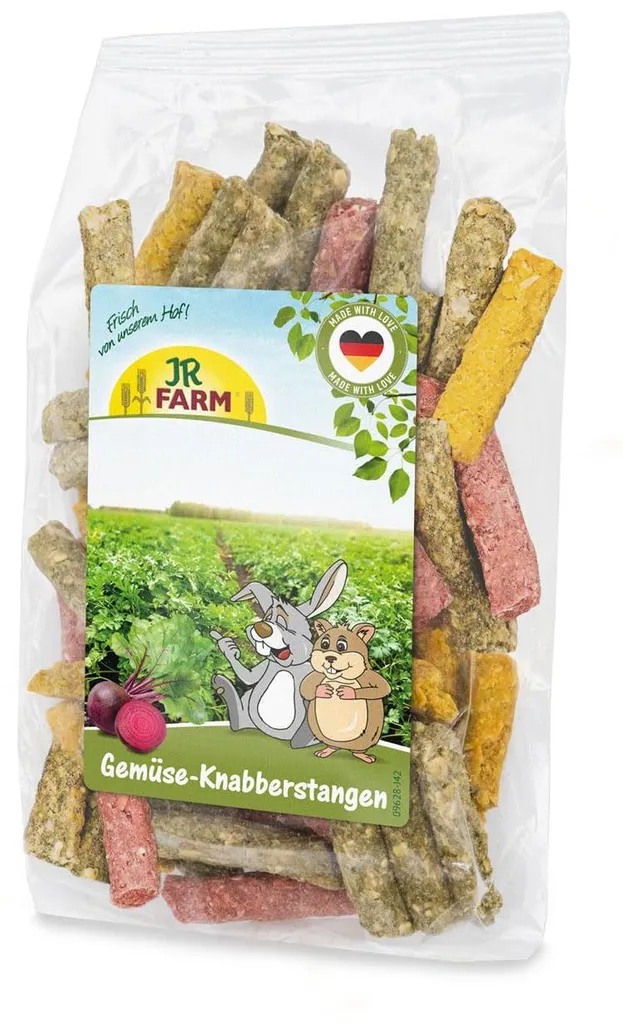 Friandises bâtonnets de légumes naturels JR Farm pour lapin et rongeur