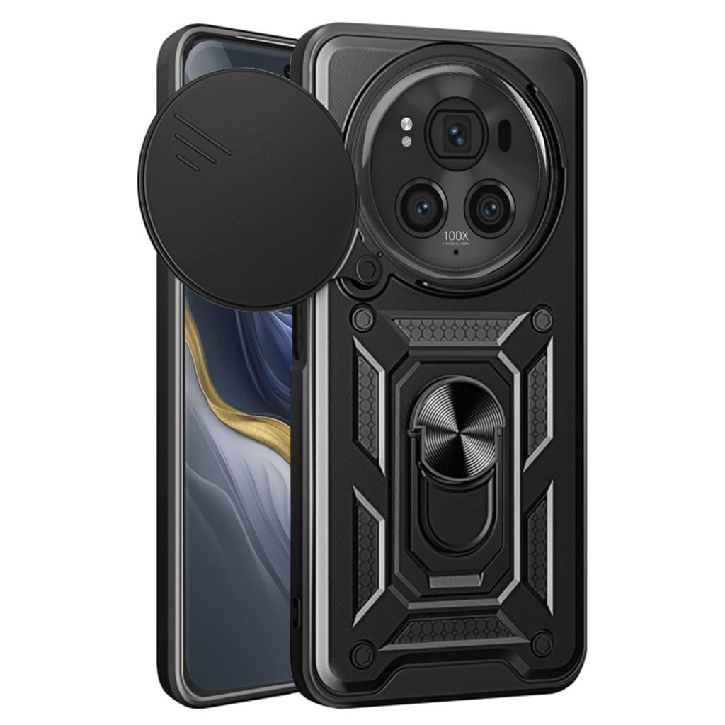 Techsuit Camshield Back Cover Hülle für HONOR Magic6 Pro - Schwarz