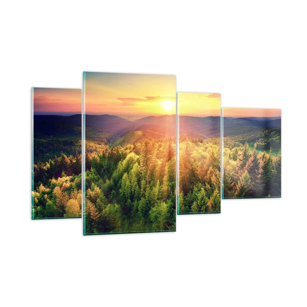 Bilder auf glas - Berge Natur - 120x70cm - Glasbilder - Wandbilder - Bilder - Kunstdruck - zum Aufhängen bereit - Wanddekoration aus Glas - Glas B...