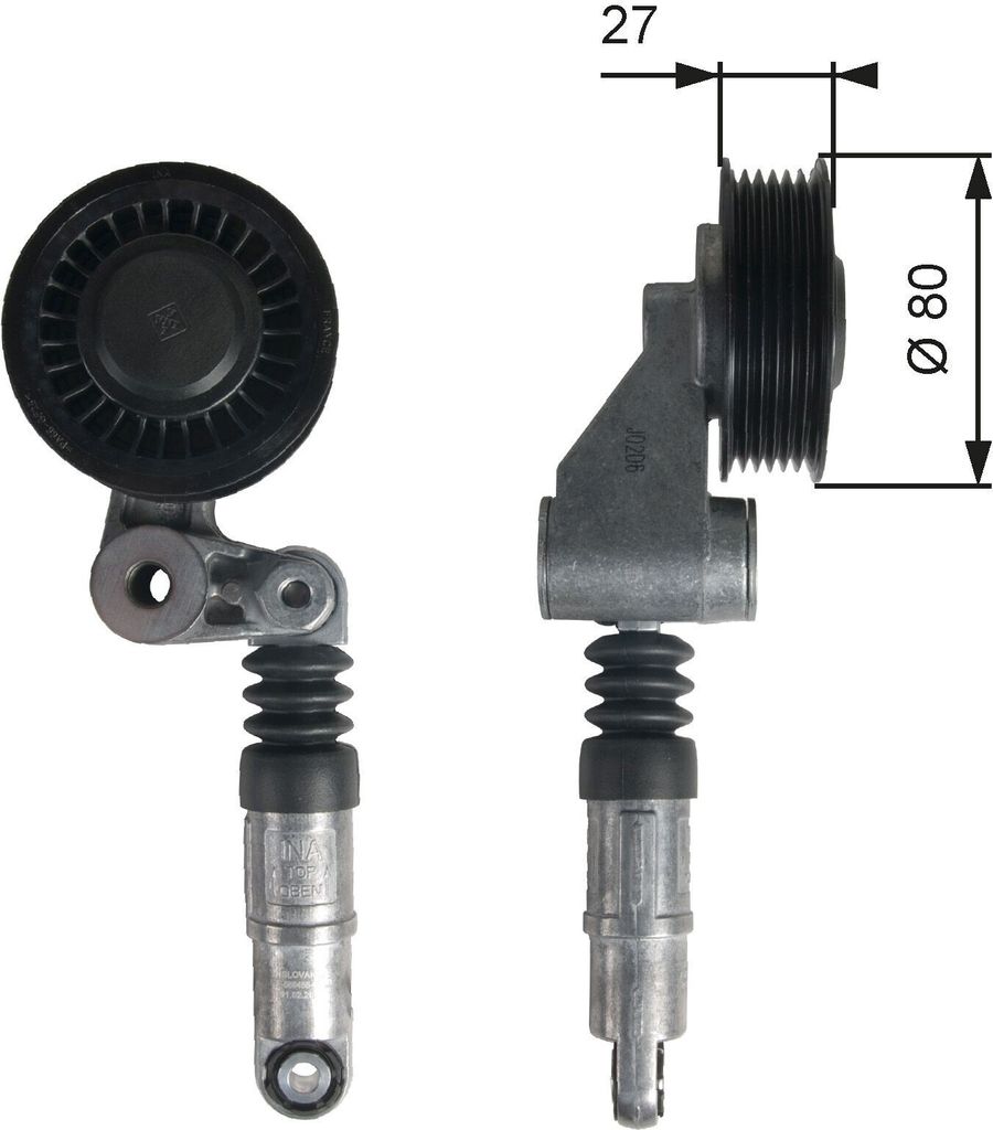 GATES T39236 - OE 076145261A Spannrolle, Keilrippenriemen für Crafter (2E), Crafter (2F), T4