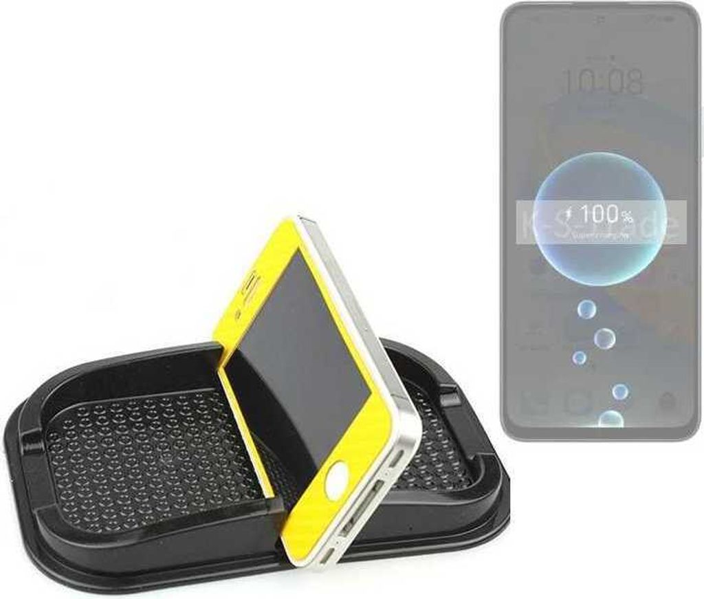K-S-Trade Auto Anti Rutsch Matte Smartphone-Halter kompatibel mit Honor X7b 5G Haft Pad Armaturenbrett Handy-Halterung Silikon