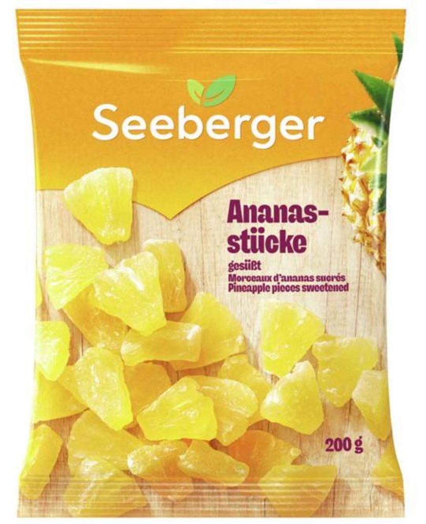 Seeberger Ananasstücke gesüßt 200g Produktbild 