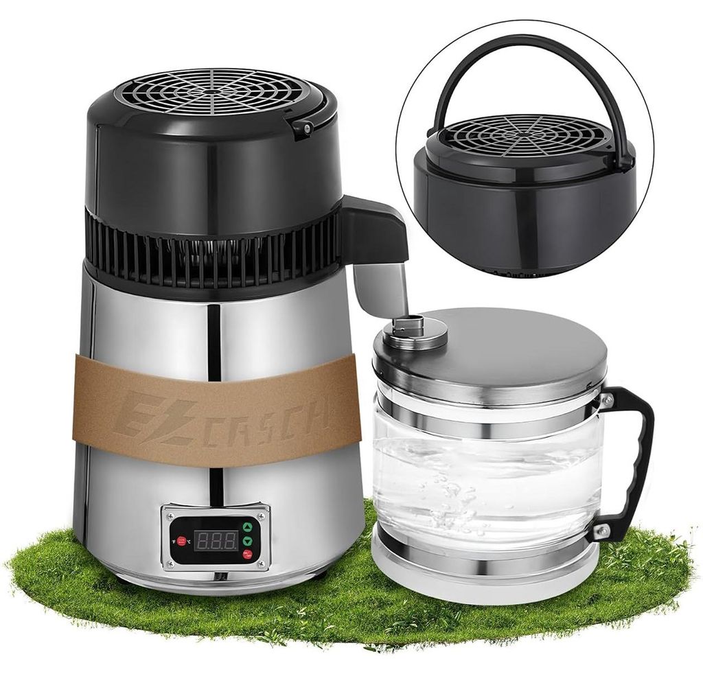 Wasserdestilliergerät 1L/h Glasbehälter 750W Produktbild 