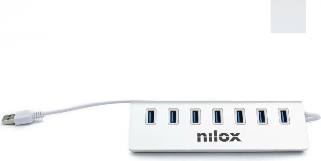 Hub USB Nilox NX7HUB30 Gris : Solution Manque de Ports USB 5 Gbps