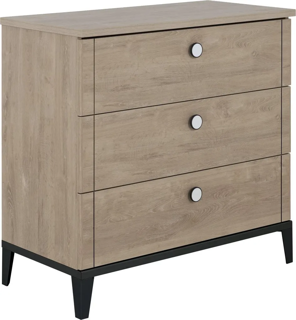 Commode Marcel Idéale pour Organiser la Chambre - Design Chêne 91 cm