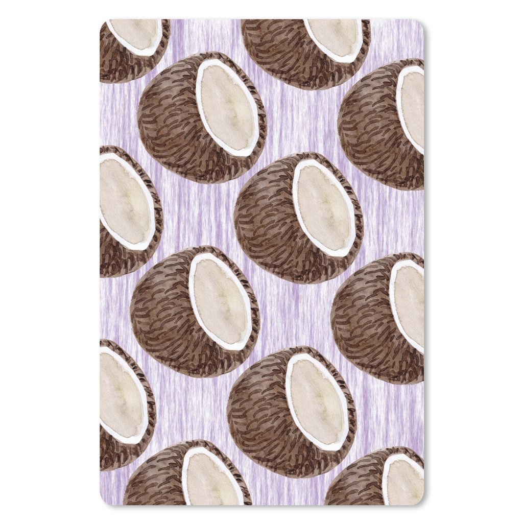 MuchoWow Mauspad Mousepad Kokosnuss - Frucht - Lila 18x27 cm - Mousepads - Maus Mat - Pad - Mausunterlage