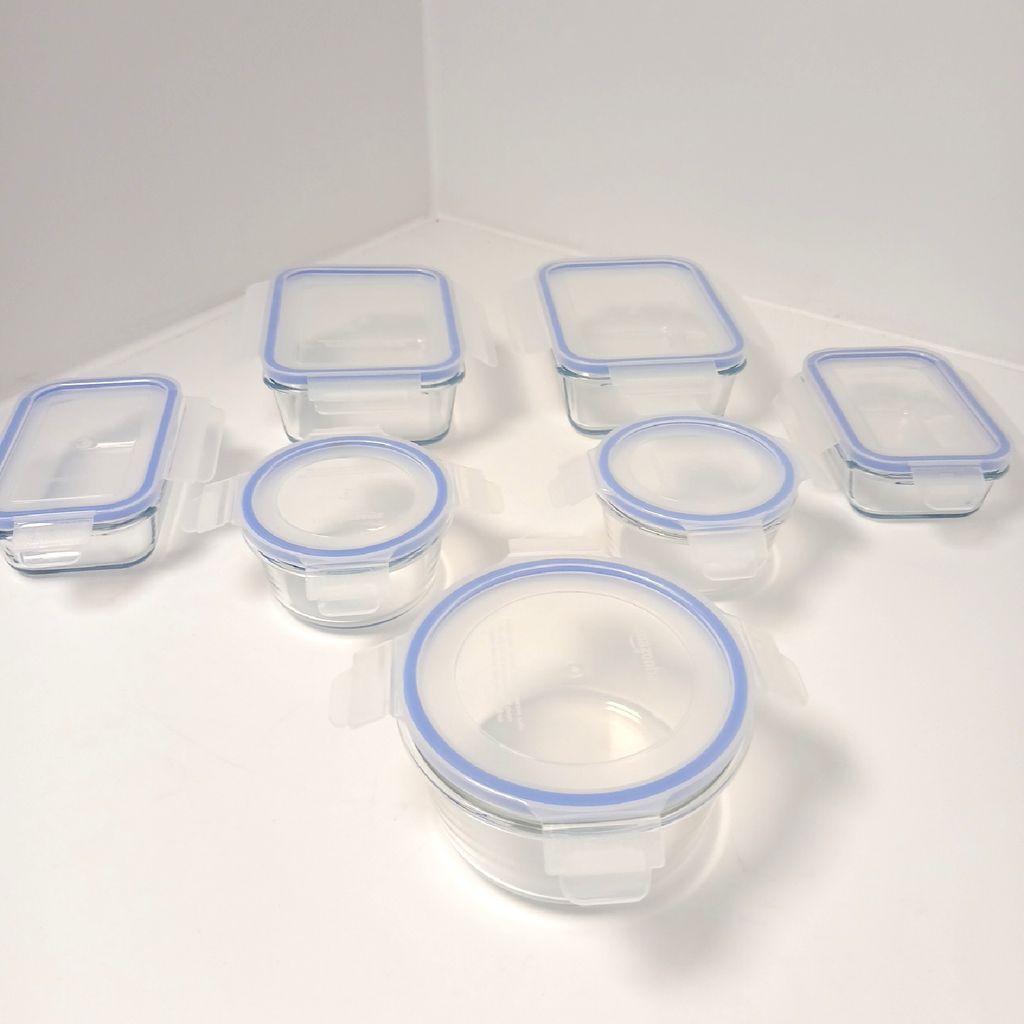 Amazon Basics Frischhaltedosen aus Glas Lebensmittel Deckel Produktbild 