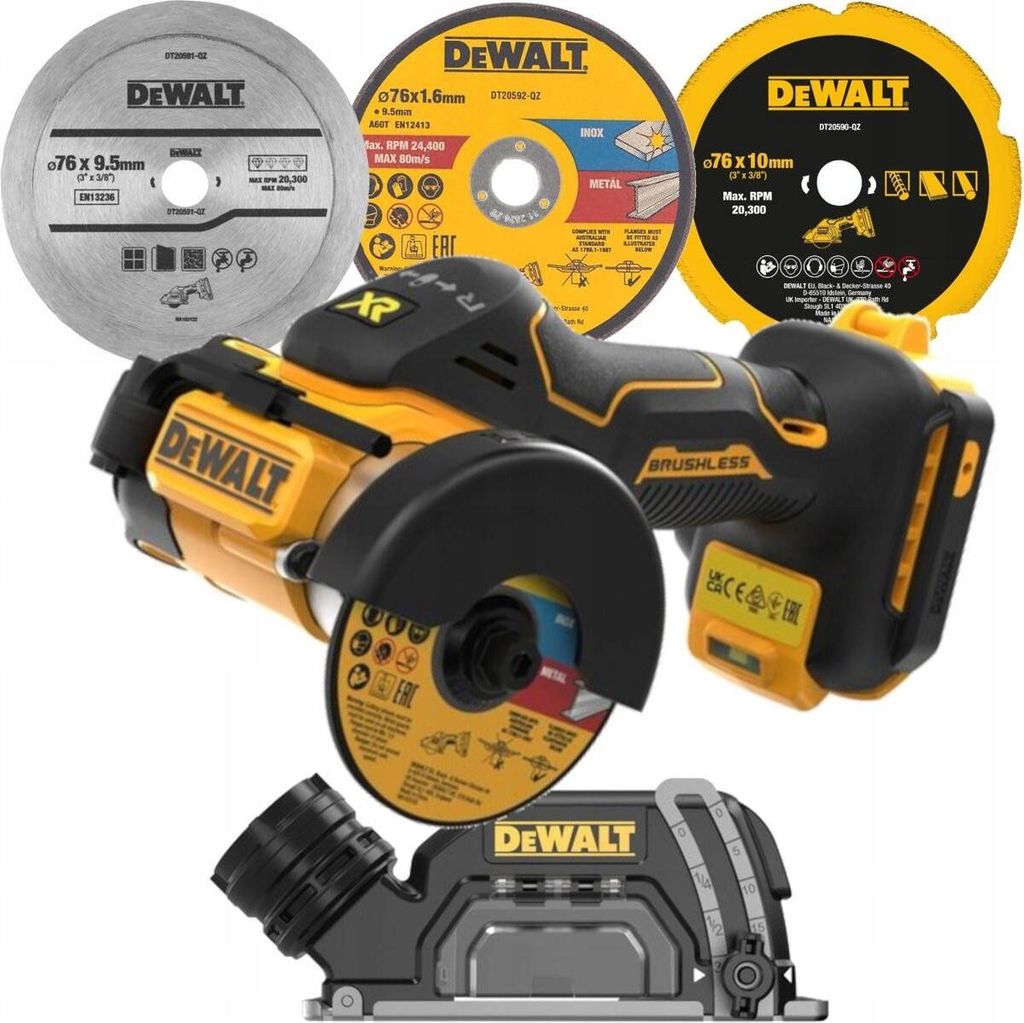 Dewalt Dcs438N 18V Schleifmaschine 76Mm Bürstenlos Led 20000Rpm
