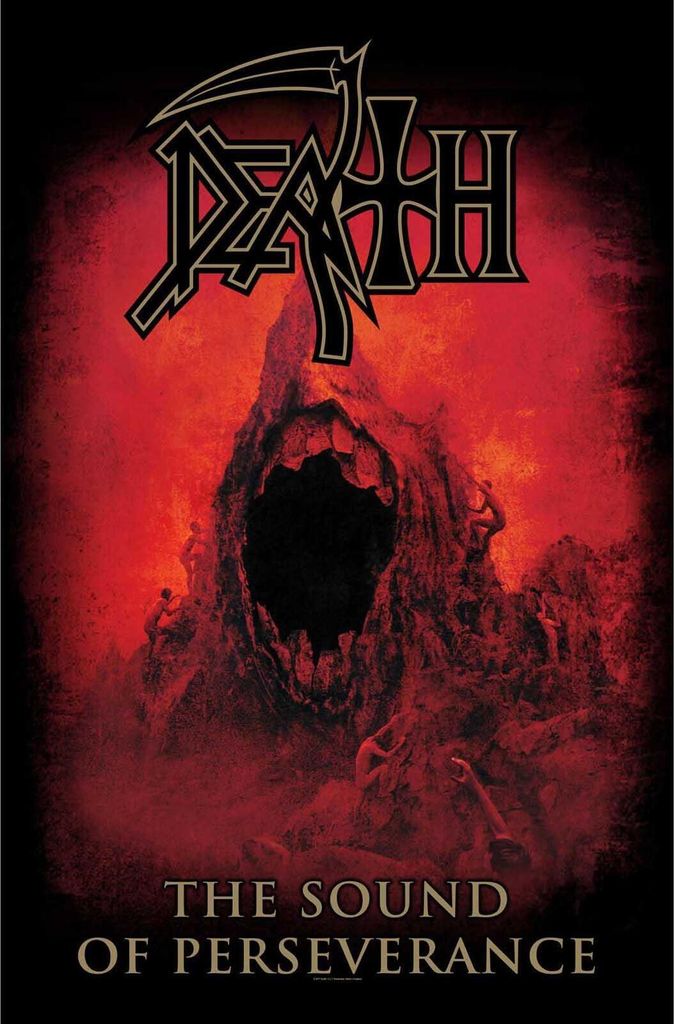 Death - Poster "The Sound Of Perseverance", Stoff RO5457 (Einheitsgröße) (Rot/Schwarz)