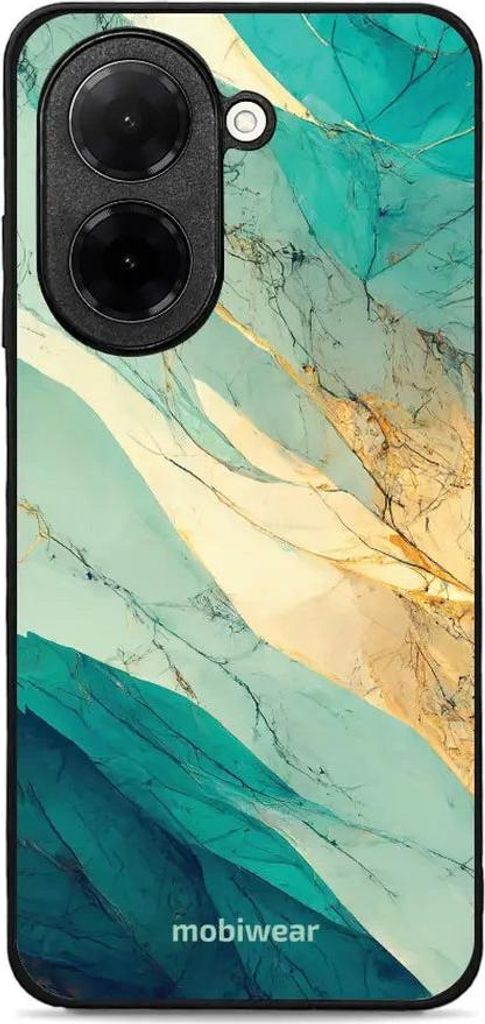 Handyhülle für Xiaomi Redmi A5 4G, Mobiwear Glossy Case, Türkis-Marmor